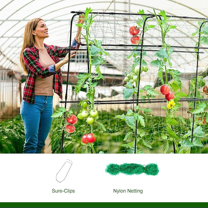 Garden Trellis for Climbing Plants Outdoor, Metal Cucumber Trellis Plant - Image 6