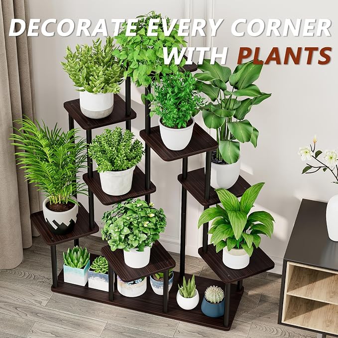 AZERPIAN Plant Stand 9 Tier Indoor Metal Flower Shelf - Image 6
