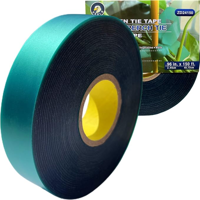 8 mil Extra Thick 150 Feet x 1'' Stretch Plant Tie Tape, Garden Tie Tape by Ugold