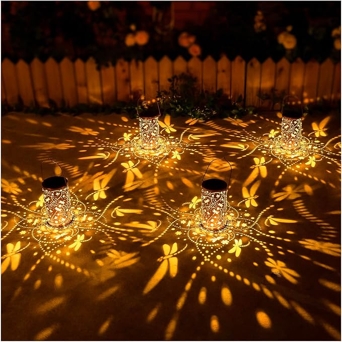 Dragonfly Solar Lanterns Outdoor Waterproof Hanging Solar Lights Dragonfly Gifts - Image 8