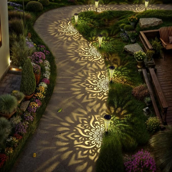 6 Pack Solar Lights Outdoor Garden Decorative Solar Garden Lights - Image 4
