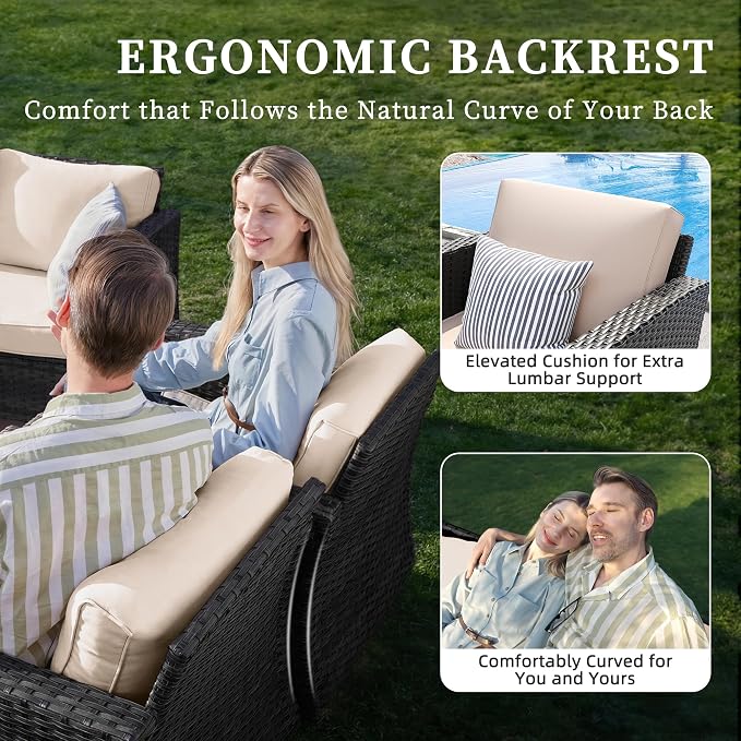 UDPATIO Patio Furniture Set, 6 Pieces Outdoor Furniture Sets - Image 3