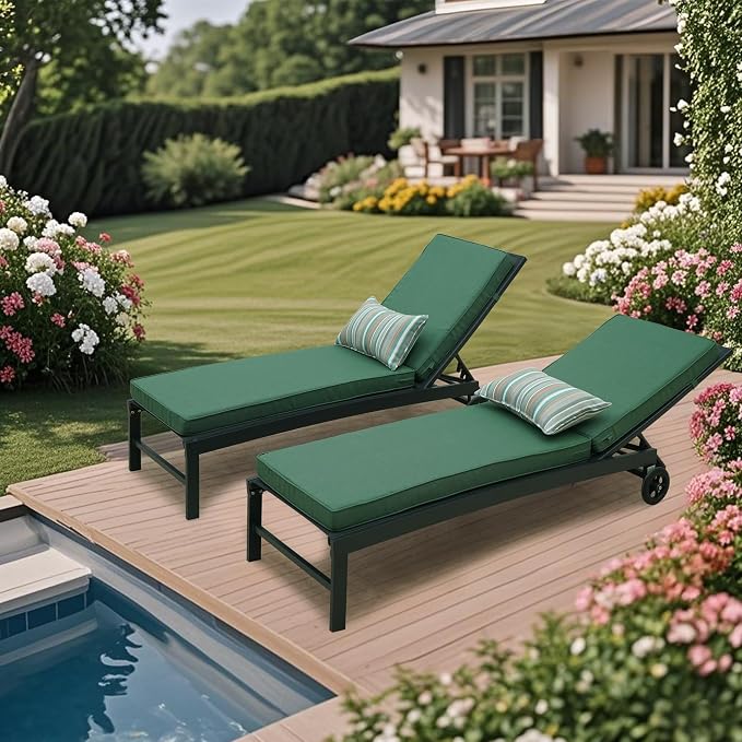Outdoor Chaise Lounge Cushions, Outdoor Lounge Cushion, Rainproof Color - Image 3
