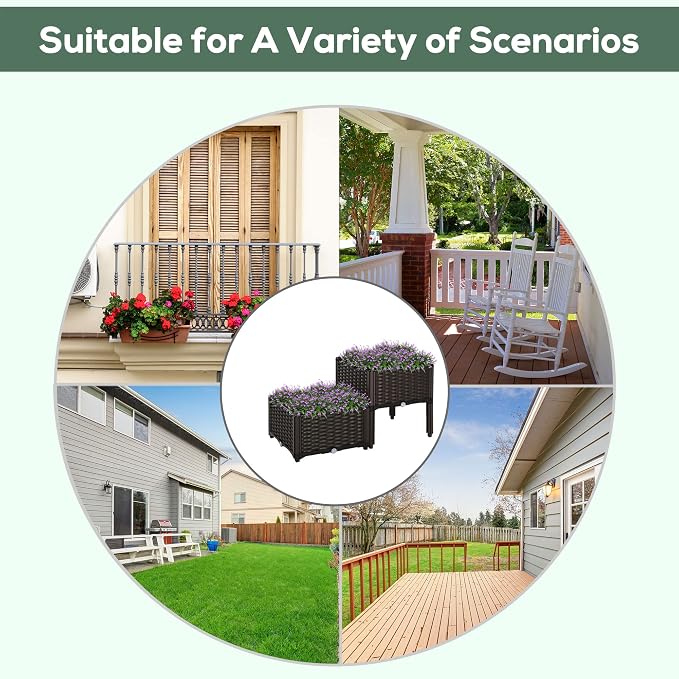 Outsunny 2 Piece Raised Garden Bed - Image 8