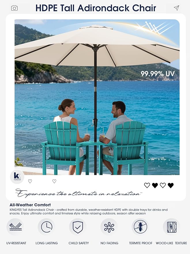 KINGYES Embossed Balcony Height Chair - Image 7