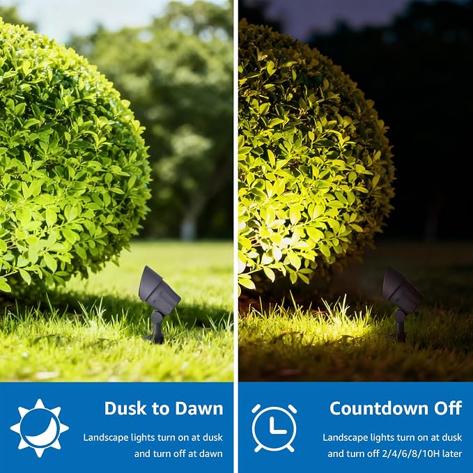 SUNVIE All-in-One Low Voltage Landscape Lighting Kit, 6W Landscape Lights Wired - Image 4