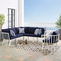 Modway Riverside Outdoor Patio Aluminum Sectional Set, 85.5 x 114 x 28 by Modway