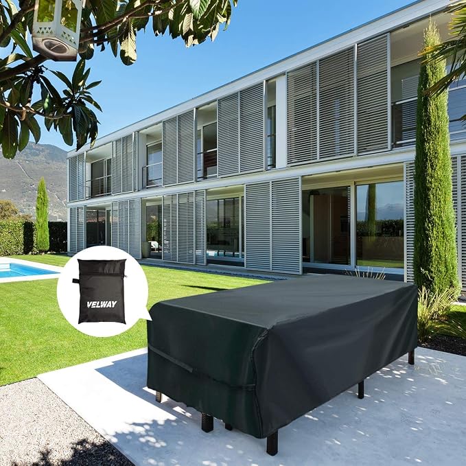 Velway Patio Table Cover Rectangle Waterproof Patio Furniture Cover - Image 6
