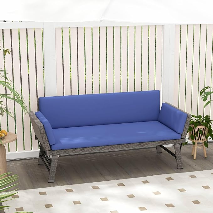 Tangkula Outdoor Convertible Sofa Daybed - Image 2