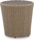 Signature Design by Ashley Danson Bohemian Outdoor End Table, Light Brown by SignatureDesignbyAshley