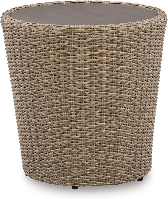 Signature Design by Ashley Danson Bohemian Outdoor End Table, Light Brown by SignatureDesignbyAshley