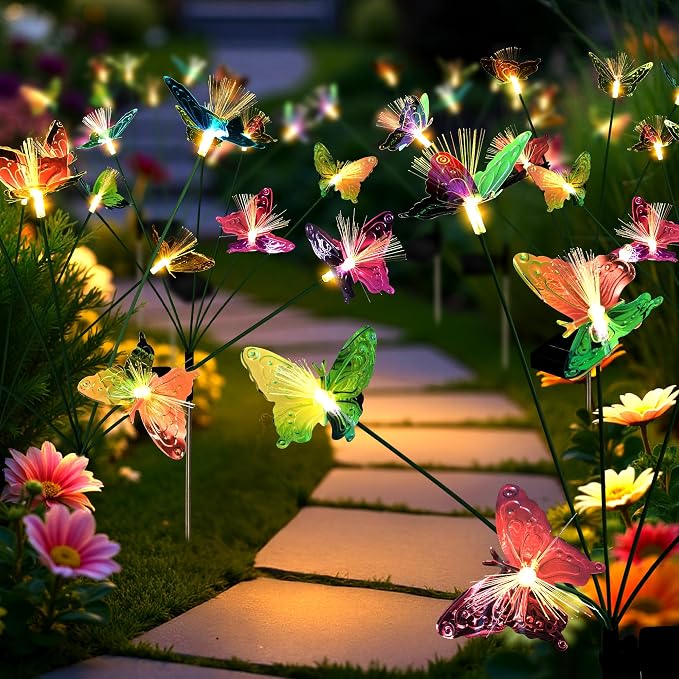 Solar Garden Lights, Swaying Butterfly Lights Outdoor Decorative, Pathway by Suncket