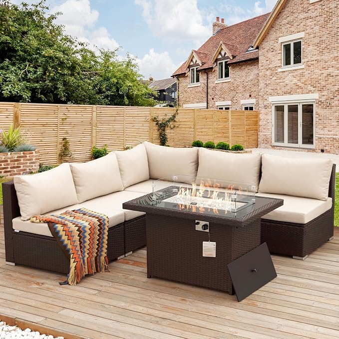 NICESOUL 6 Piece Patio Furniture Set by NICESOUL