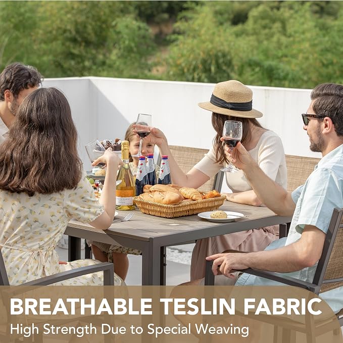 Devoko Patio Dining Set 7 Piece Outdoor Furniture - Image 4