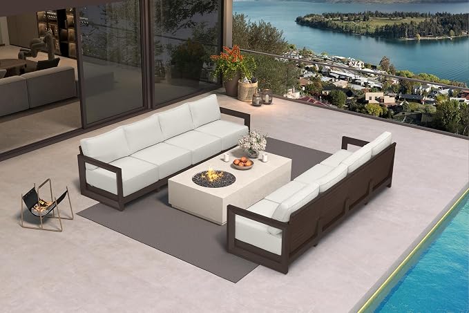 PURPLE LEAF Patio Furniture Set Open-End Outdoor Couch by Unknown