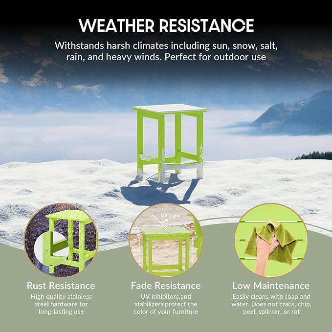 WestinTrends Malibu Square Outdoor Side Table - Image 4
