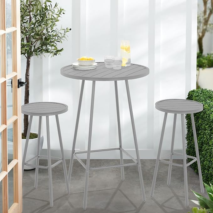 Best Choice Products 3-Piece Patio Dining Set, Bar Height, Outdoor Bistro Set - Image 7