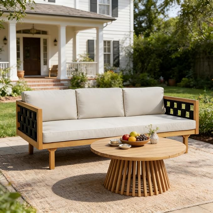 Christopher Knight Home Rosie Patio Sofa and Coffee Table Set, 2 Piece Outdoor by ChristopherKnightHome