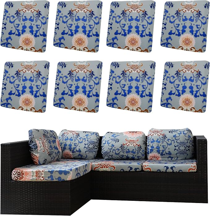 Outdoor Cushion Covers Set, Replacement by SUKAIKEQA