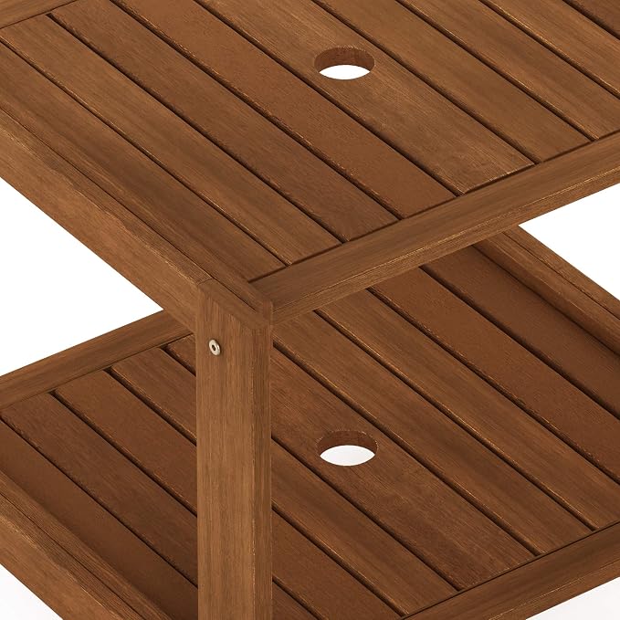 Furinno FG19840T Tioman Hardwood Mississippi Side Table - Image 5