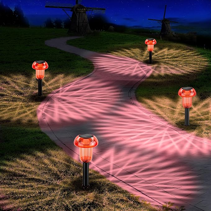 Easter Solar Pathway Lights Outdoor Decorative 4 Pack, Valentines Day Halloween - Image 7