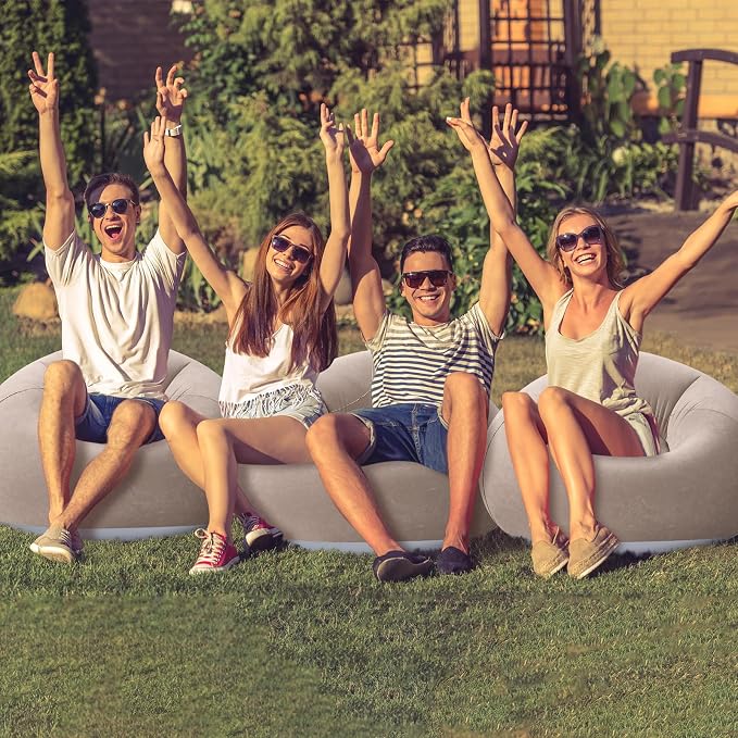 Realspring Inflatable Bean Bag Chairs Outdoor Blow up Camping Chairs Inflatable - Image 2