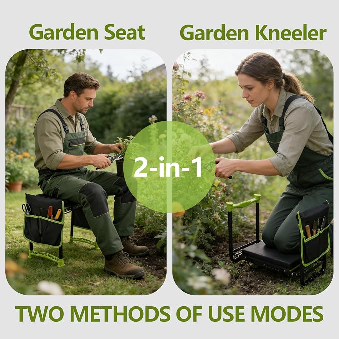 Garden Kneeler and Seat, Heavy Duty Garden Stool - Image 3