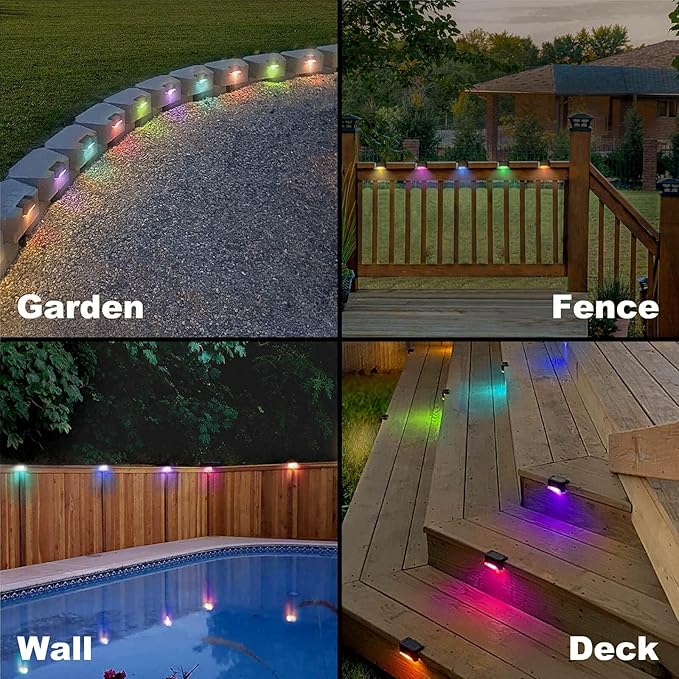 pearlstar 24 Pack Waterproof Led Solar Step Lights, Color Changing Light up - Image 4
