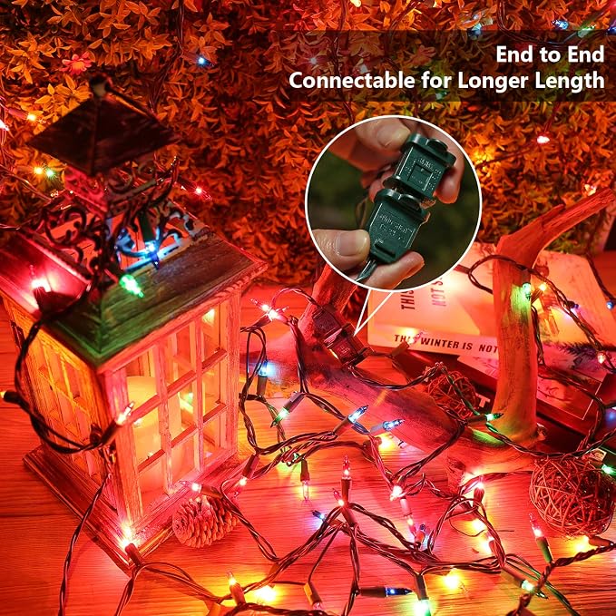 BrizLabs Multicolored Christmas Lights, 69.6ft 300 Count Connectable Christmas - Image 4