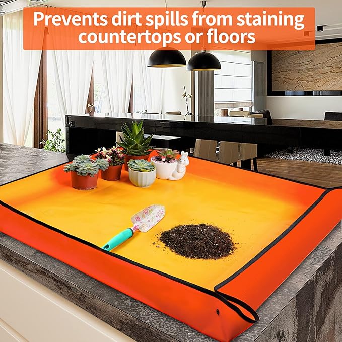 Extra Large Repotting Mat for Indoor Plants Transplanting and Potting Mix Mess - Image 3
