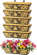 6 Pack 24 Inch Window Boxes Planter Railing Planters Box by KarlliuHOMEGARDEN