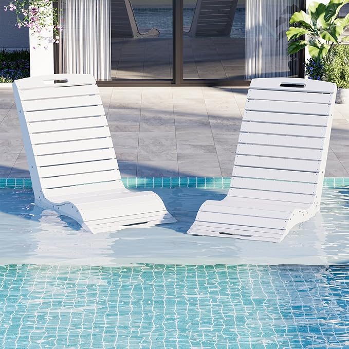 MELLCOM HDPE Pool Lounge Chair, in Pool Lounge Chair up to 10-Inches of Water - Image 7