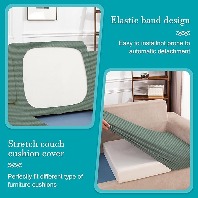12Pcs Stretch Patio Cushion Covers, Outdoor Couch Covers Replacement, Outdoor - Image 5