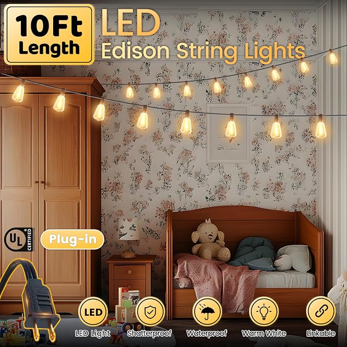 10FT Outdoor String Lights - Image 3