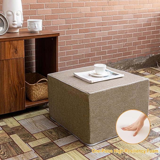 Outdoor Ottoman 20x20x14 Inches Outdoor Square Ottomans - Image 4