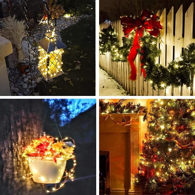 4-Pack Solar String Lights for Outside, Total 400LED Solar Fairy Lights - Image 4
