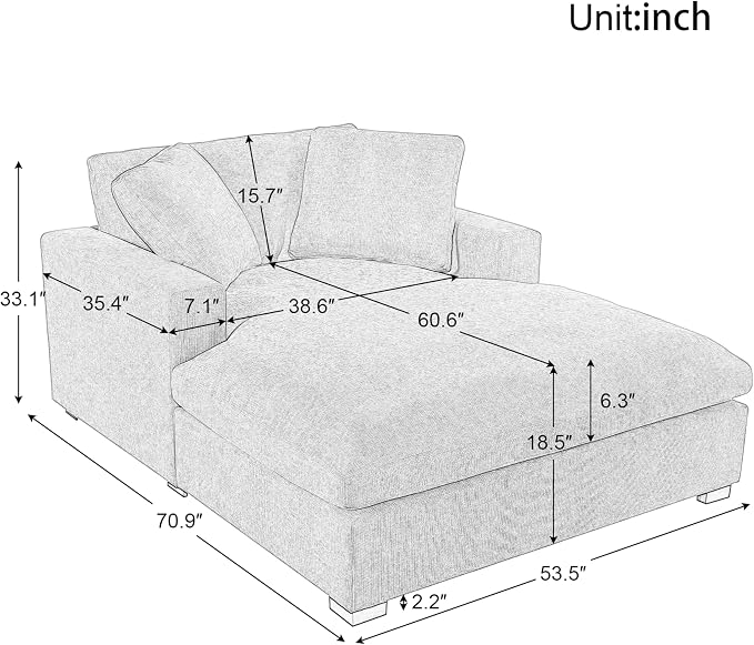Christopher Knight Home Larrz Oversized Chaise Lounge Chair Indoor, Cozy - Image 2
