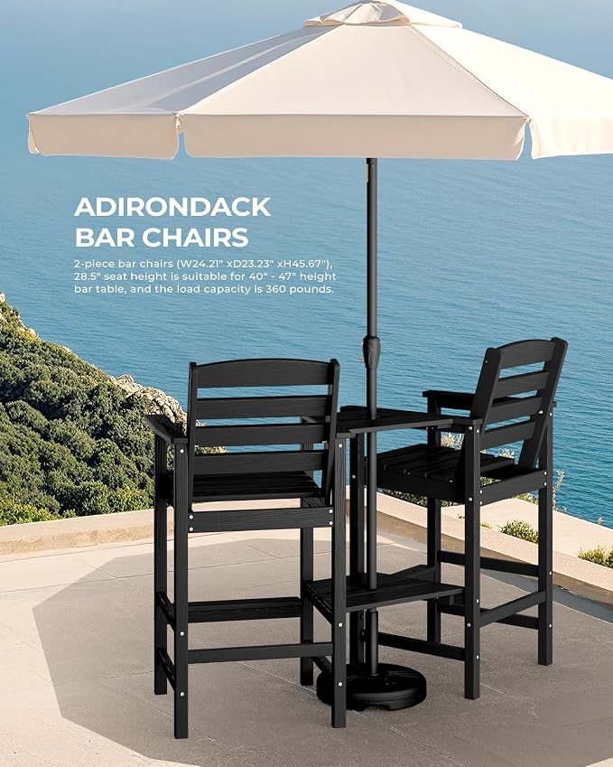 SERWALL Tall Adirondack Chairs Set of 2 - Image 8