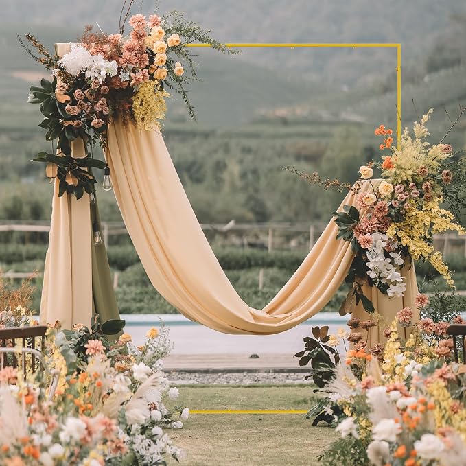 Wokceer Wedding Arch Backdrop Stand Square 7.2 x 6.6 FT Wedding Arches - Image 3