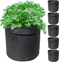 5 Pack 3 Gallon Grow Bags with Handles Garden Vegetable Flower Grow Bags by WIRETRAN