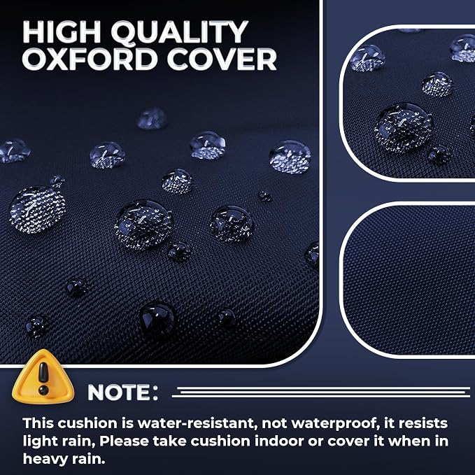 Waterproof Outdoor Chaise Lounge Chair Cushion 74.4 x 22 x 4.7 Inches Memory - Image 7