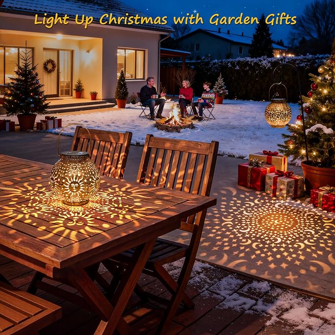 Go2garden 2Pack Solar Lanterns Outdoor Waterproof Garden Gifts - Image 2