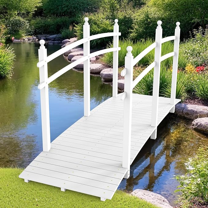 VINGLI Garden Bridge, Classic Wooden Bridge - Image 7