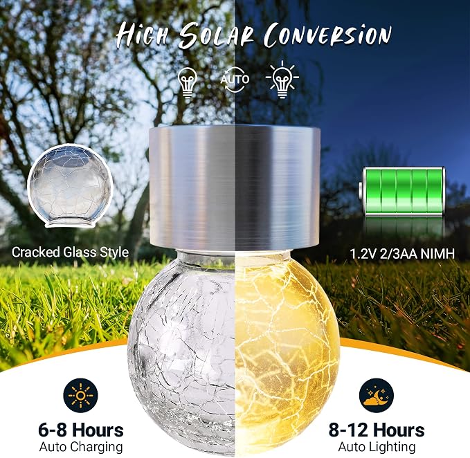 GIGALUMI Solar Lights Outdoor Waterproof, 16 Pack Solar Hanging Lights Garden - Image 5