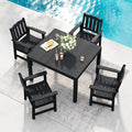 Stoog 5 Pieces Patio Dining Sets, All-Weather HIPS Material & Aluminum Frame by Stoog