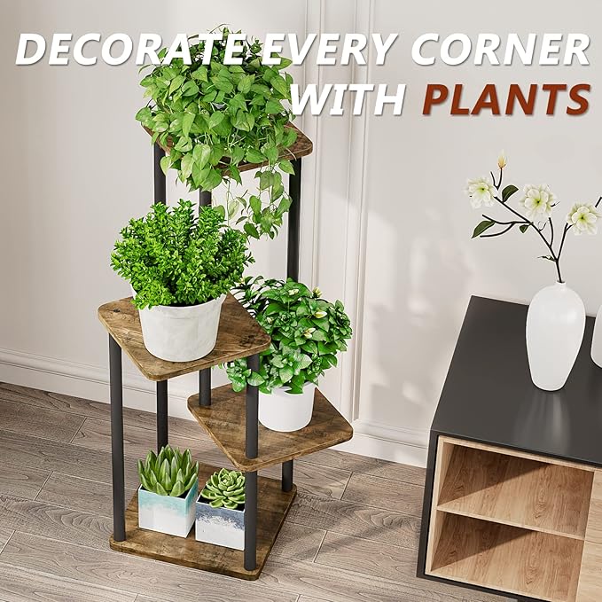 AZERPIAN Plant Stand 4 Tier Indoor Metal Flower Shelf - Image 6