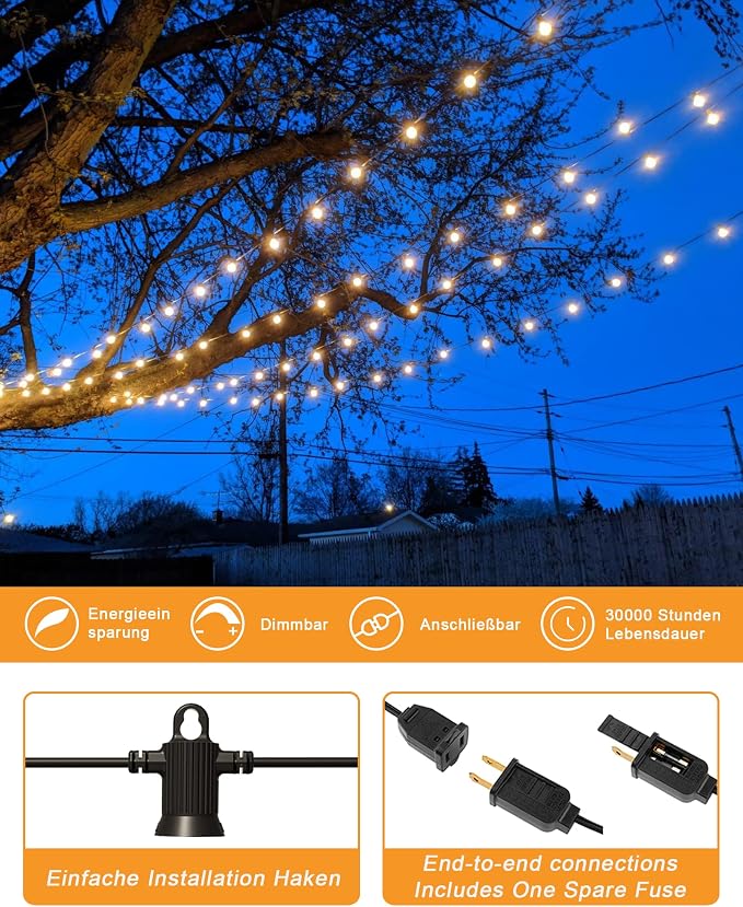 Outdoor String Lights Waterproof, 240FT Patio Lights - Image 3