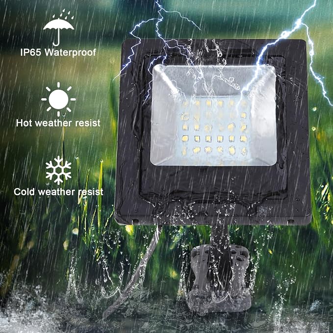Solar Lights Dusk to Dawn 4400mAh Solar Powered Spotlight Waterproof Flood - Image 7