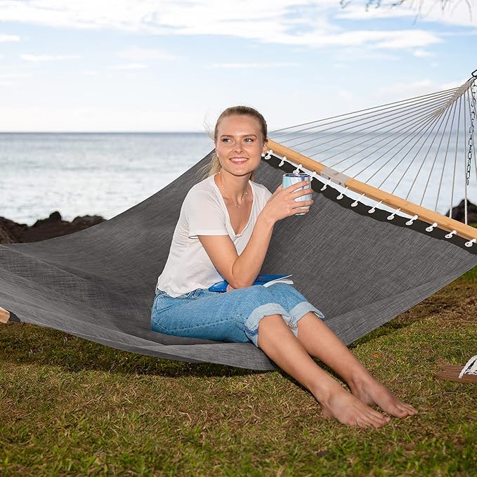 SUNCREAT Portable Double Outdoor Hammock, 450lbs Capacity, Quick Dry 2 Person - Image 2