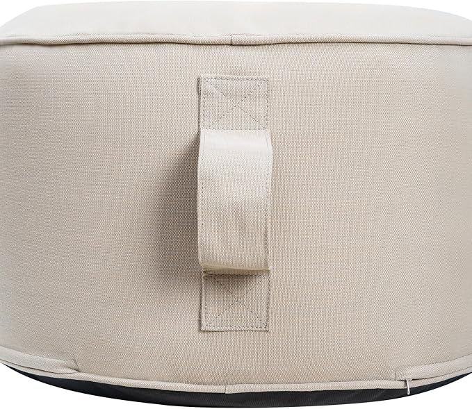 QILLOWAY Indoor/Outdoor Inflatable Stool, Round Ottoman, All Weather Foot Rest - Image 3